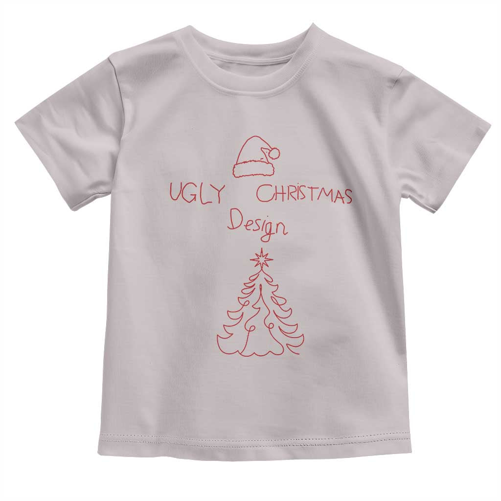 Funny Christmas Toddler T Shirt Ugly Tree Hand Drawn