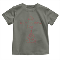 Funny Christmas Toddler T Shirt Ugly Tree Hand Drawn