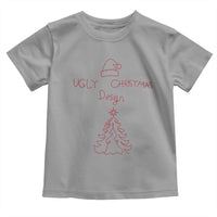 Funny Christmas Toddler T Shirt Ugly Tree Hand Drawn