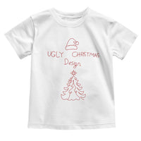 Funny Christmas Toddler T Shirt Ugly Tree Hand Drawn