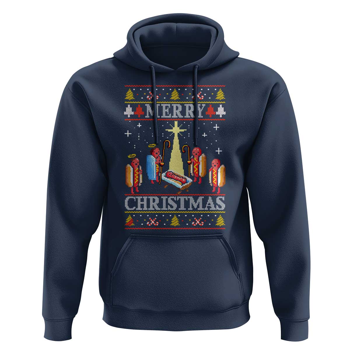 Funny Christmas Hoodie Merry Glizzmas Ugly Xmas