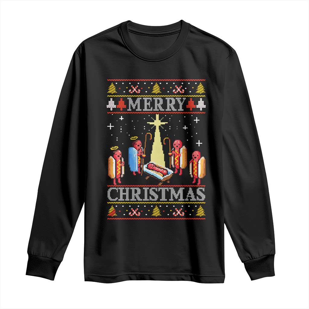 Funny Christmas Long Sleeve Shirt Merry Glizzmas Ugly Xmas