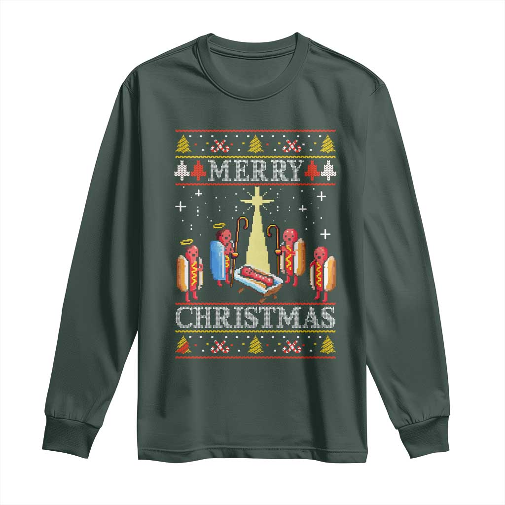 Funny Christmas Long Sleeve Shirt Merry Glizzmas Ugly Xmas