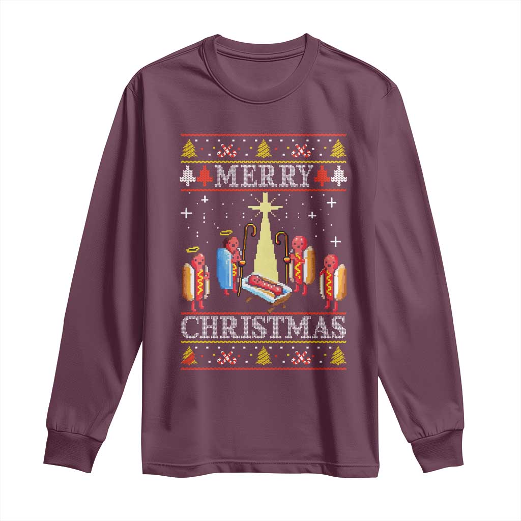 Funny Christmas Long Sleeve Shirt Merry Glizzmas Ugly Xmas