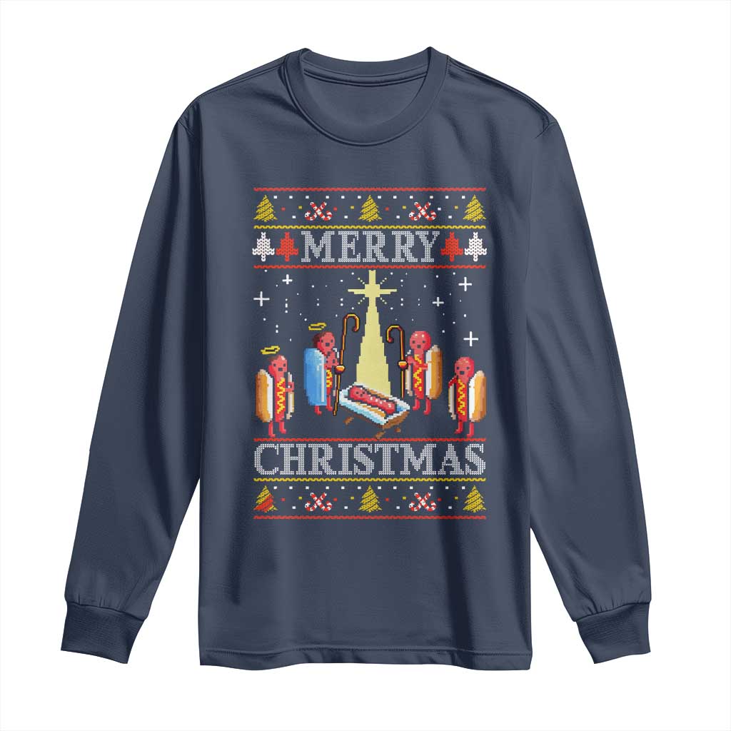 Funny Christmas Long Sleeve Shirt Merry Glizzmas Ugly Xmas