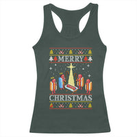 Funny Christmas Racerback Tank Top Merry Glizzmas Ugly Xmas