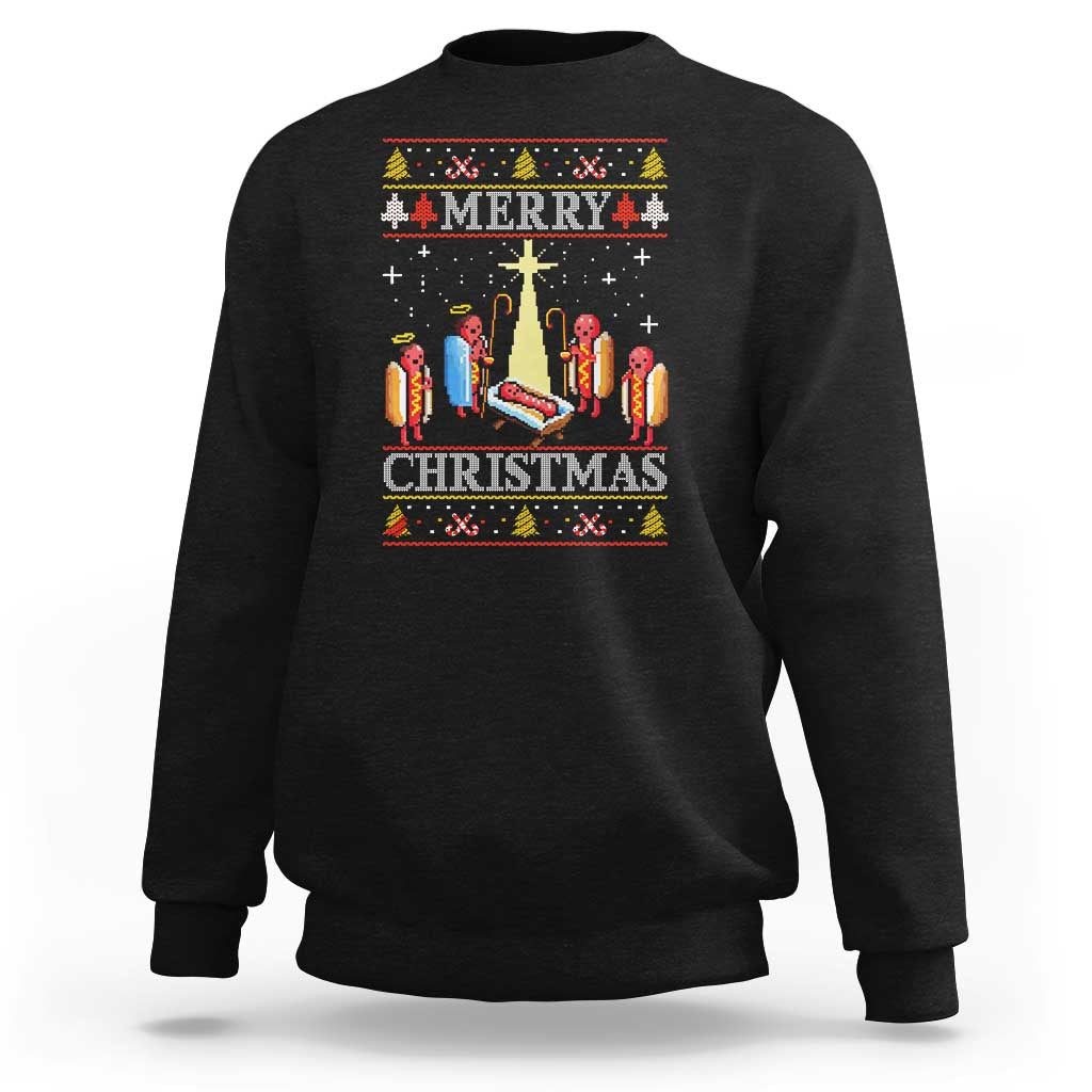 Funny Christmas Sweatshirt Merry Glizzmas Ugly Xmas - Wonder Print Shop