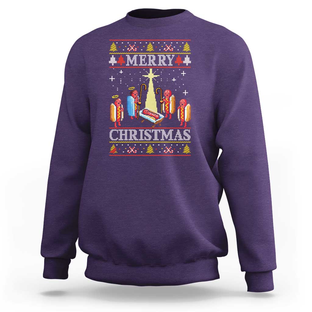 Funny Christmas Sweatshirt Merry Glizzmas Ugly Xmas - Wonder Print Shop