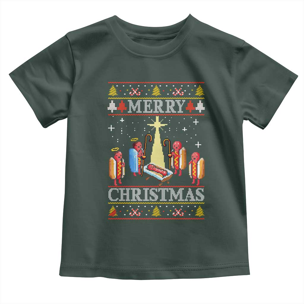 Funny Christmas Toddler T Shirt Merry Glizzmas Ugly Xmas
