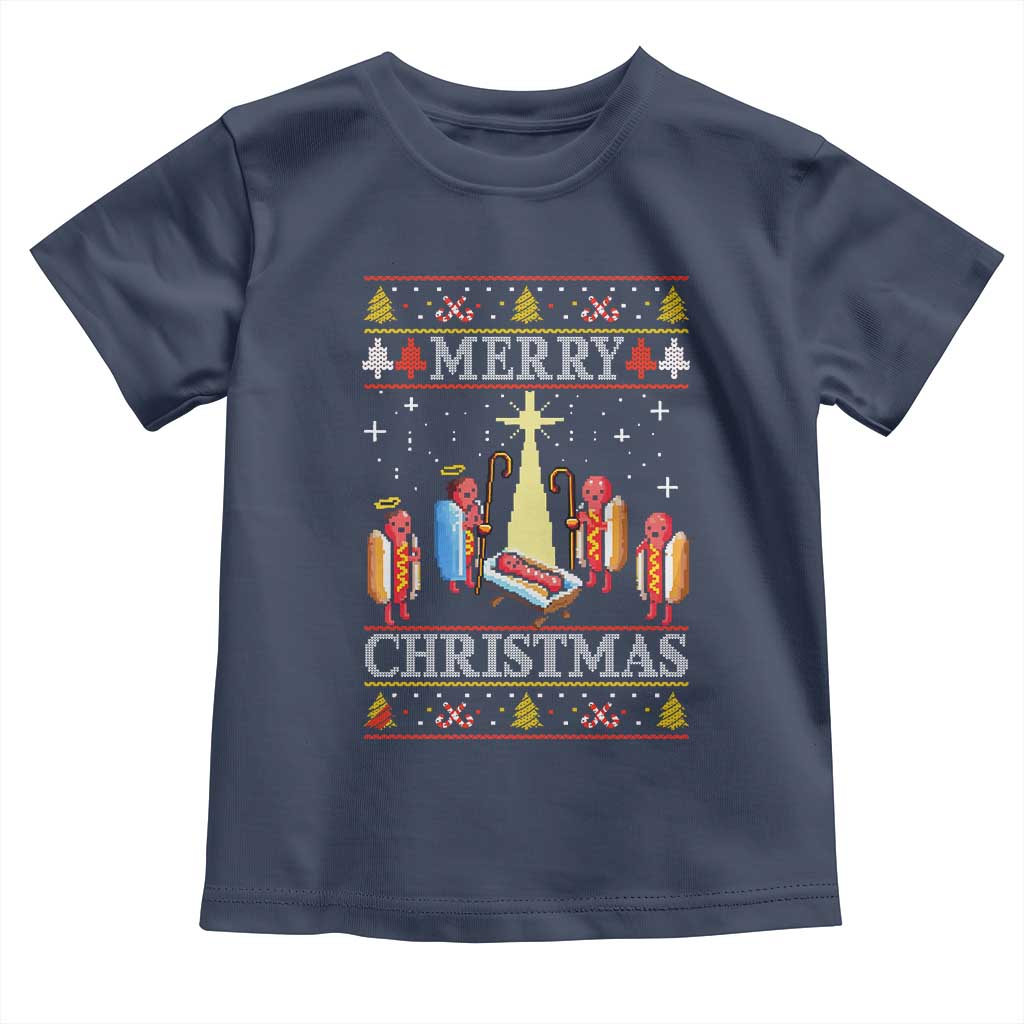 Funny Christmas Toddler T Shirt Merry Glizzmas Ugly Xmas