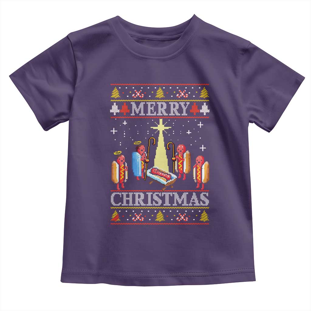 Funny Christmas Toddler T Shirt Merry Glizzmas Ugly Xmas