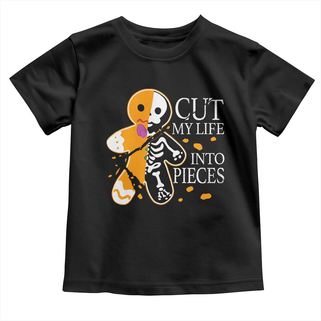 Gingerbread Christmas Toddler T Shirt Cut My Life Into Pieces Goth Black Aesthetics