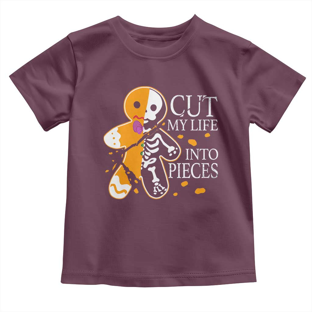 Gingerbread Christmas Toddler T Shirt Cut My Life Into Pieces Goth Black Aesthetics
