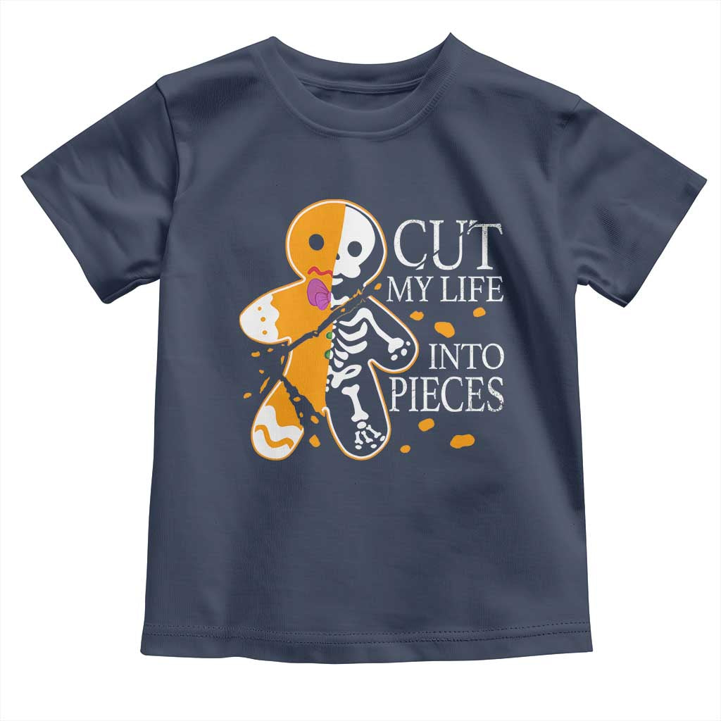 Gingerbread Christmas Toddler T Shirt Cut My Life Into Pieces Goth Black Aesthetics