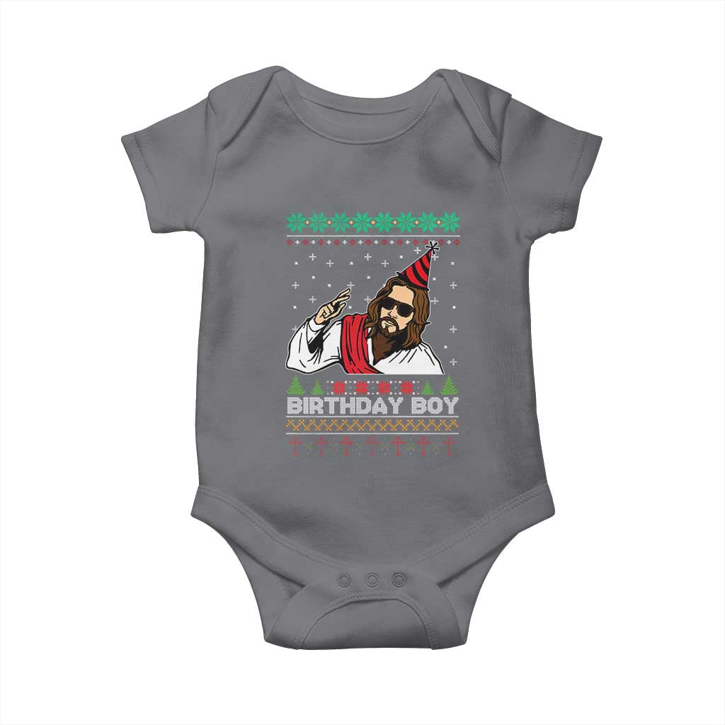 Crhistmas Birthday Boy Jesus Ugly Christmas Baby Onesie