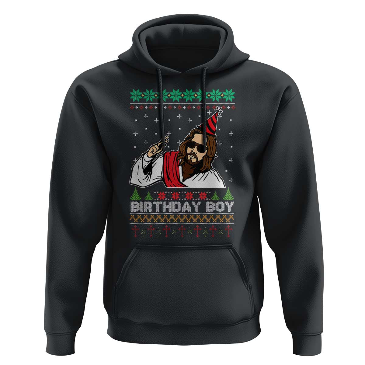 Crhistmas Birthday Boy Jesus Ugly Christmas Hoodie
