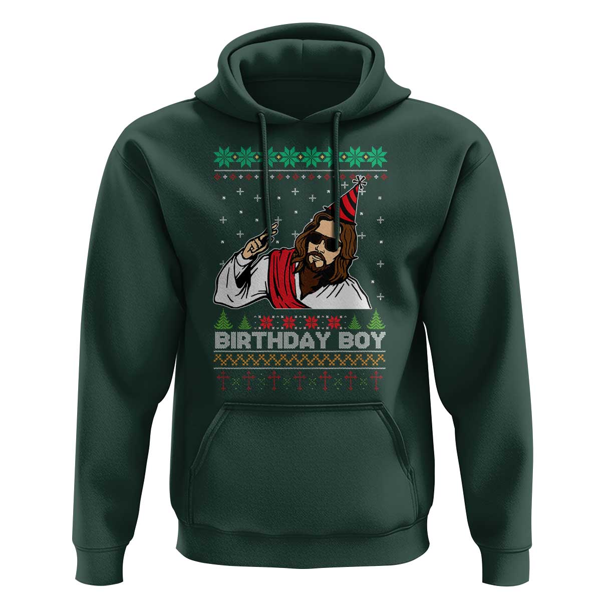 Crhistmas Birthday Boy Jesus Ugly Christmas Hoodie