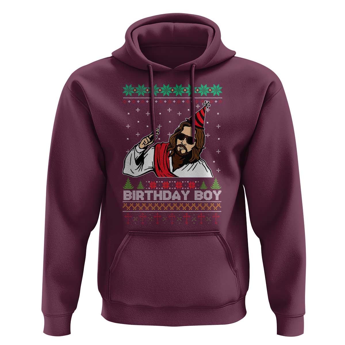 Crhistmas Birthday Boy Jesus Ugly Christmas Hoodie