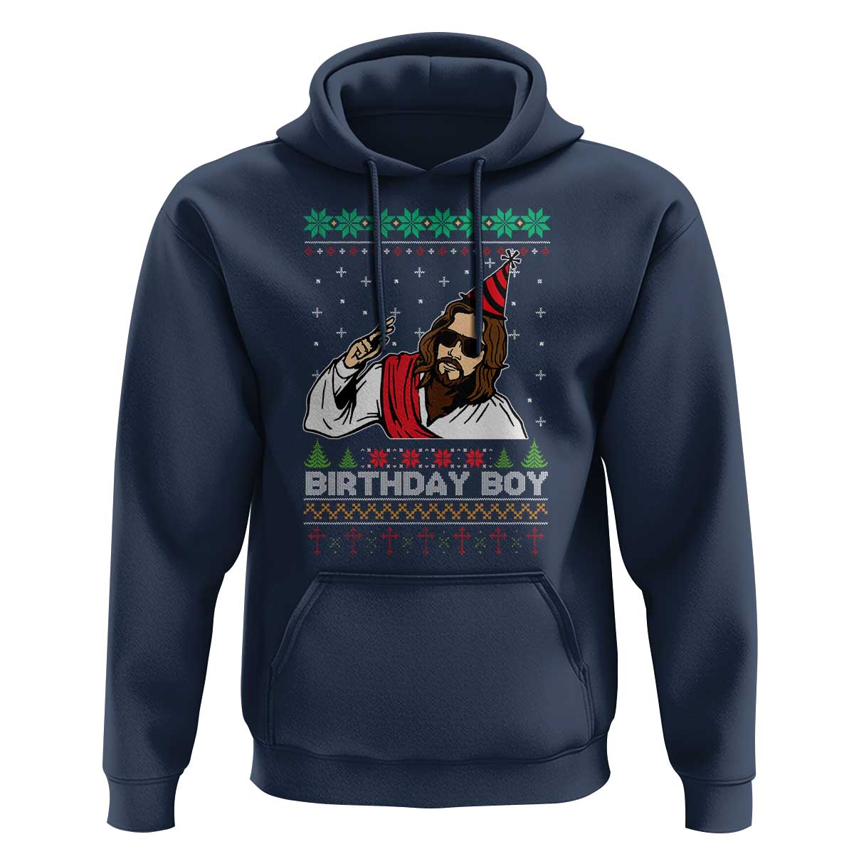 Crhistmas Birthday Boy Jesus Ugly Christmas Hoodie