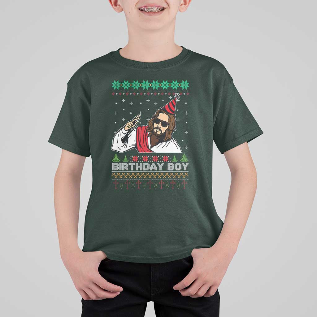 Crhistmas Birthday Boy Jesus Ugly Christmas T Shirt For Kid - Wonder Print Shop