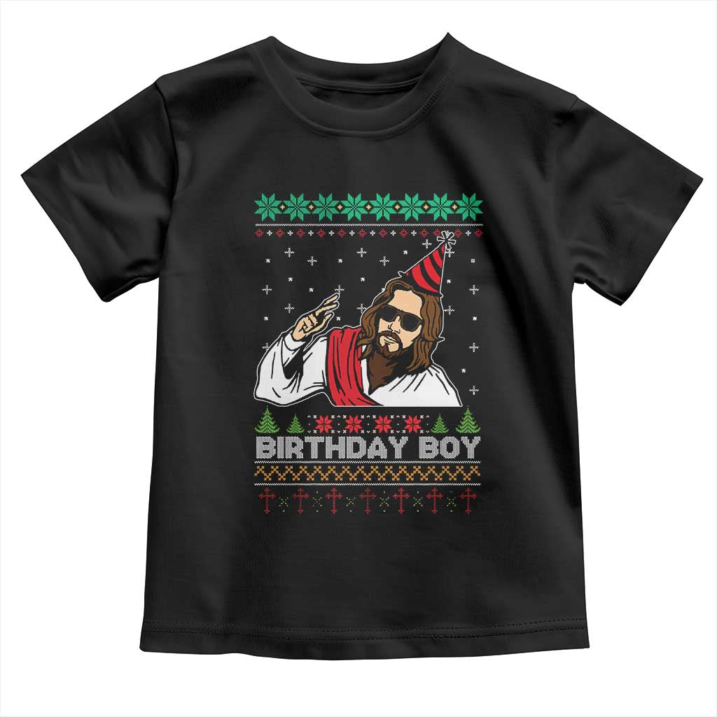 Crhistmas Birthday Boy Jesus Ugly Christmas Toddler T Shirt