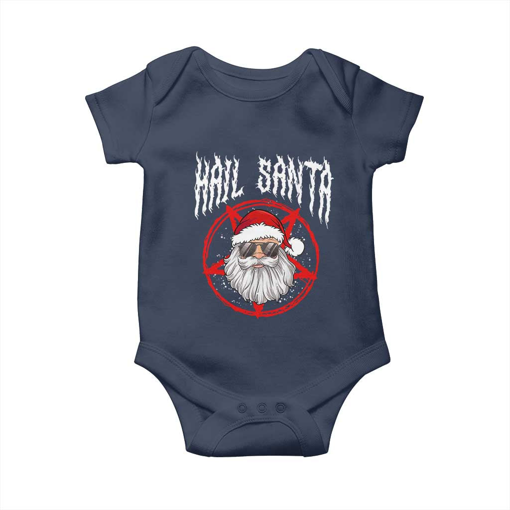 Hail Santa Christmas Baby Onesie Goth Christmas Horror Lover Gift