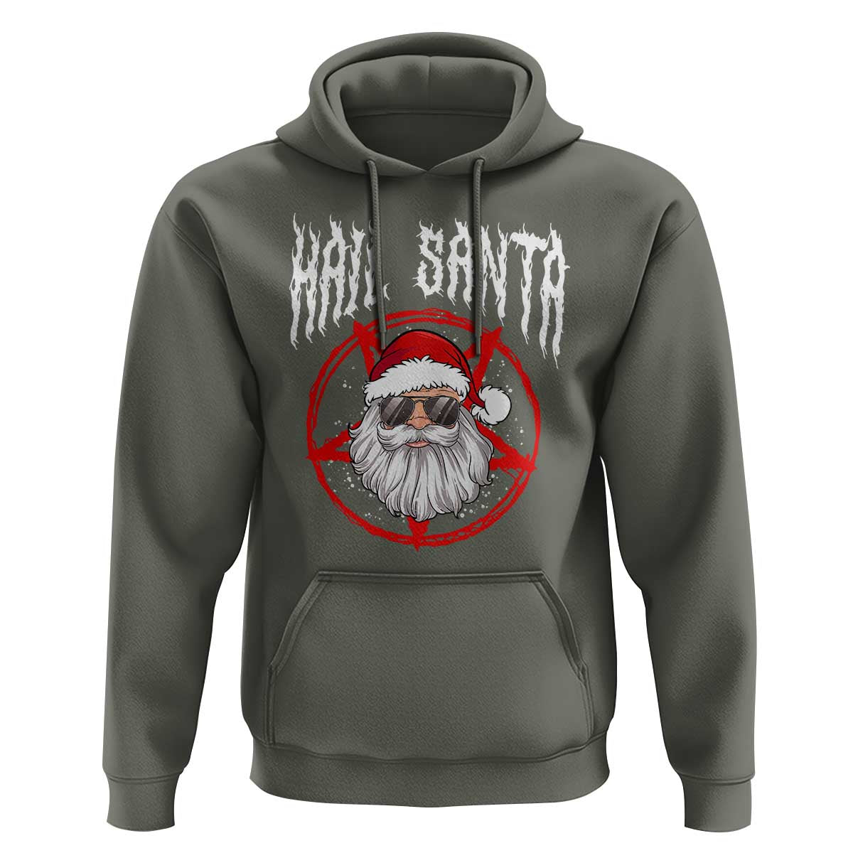 Hail Santa Christmas Hoodie Goth Christmas Horror Lover Gift