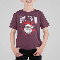 Hail Santa Christmas T Shirt For Kid Goth Christmas Horror Lover Gift - Wonder Print Shop