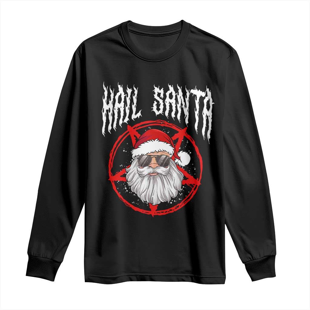 Hail Santa Christmas Long Sleeve Shirt Goth Christmas Horror Lover Gift