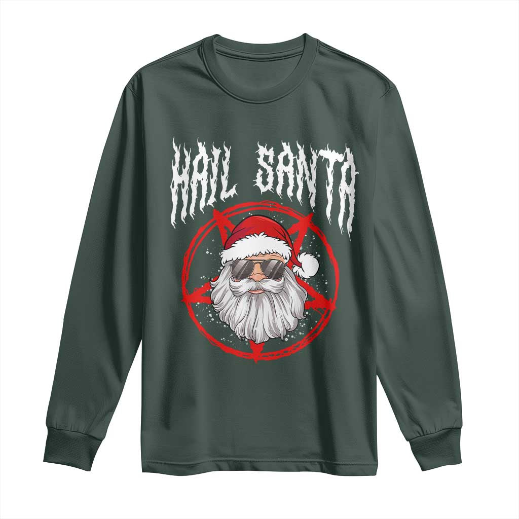 Hail Santa Christmas Long Sleeve Shirt Goth Christmas Horror Lover Gift
