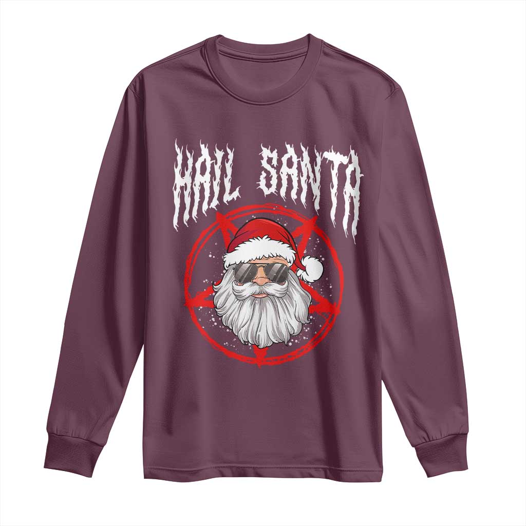 Hail Santa Christmas Long Sleeve Shirt Goth Christmas Horror Lover Gift