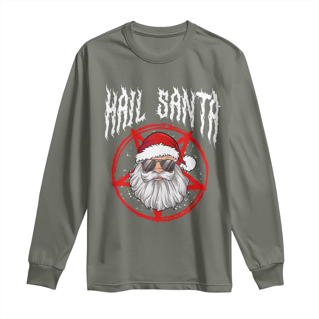 Hail Santa Christmas Long Sleeve Shirt Goth Christmas Horror Lover Gift