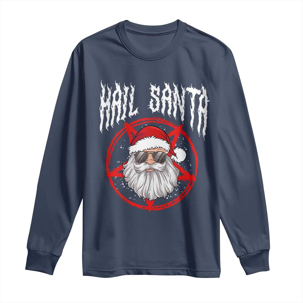 Hail Santa Christmas Long Sleeve Shirt Goth Christmas Horror Lover Gift