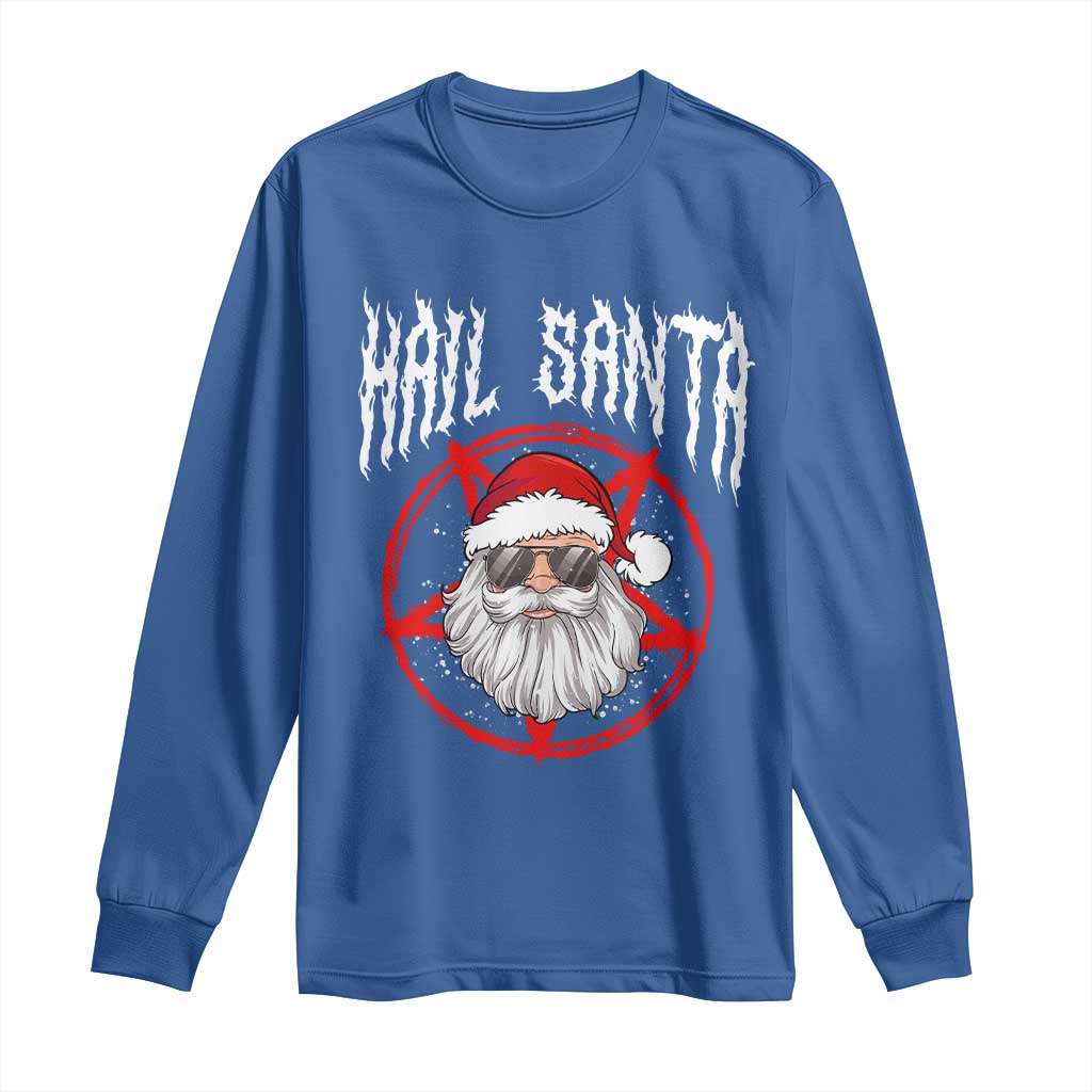 Hail Santa Christmas Long Sleeve Shirt Goth Christmas Horror Lover Gift