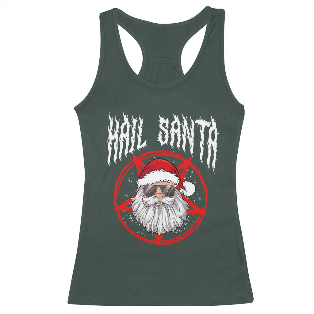 Hail Santa Christmas Racerback Tank Top Goth Christmas Horror Lover Gift