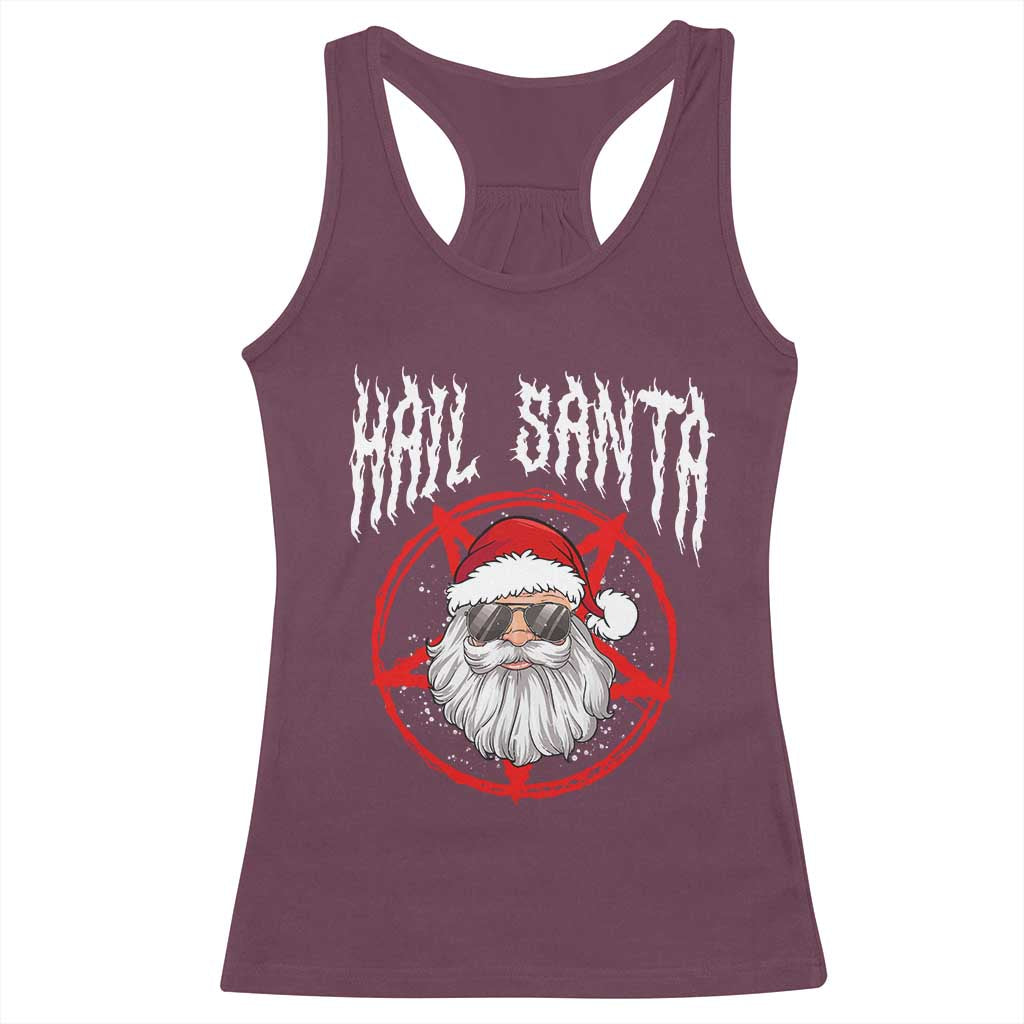 Hail Santa Christmas Racerback Tank Top Goth Christmas Horror Lover Gift