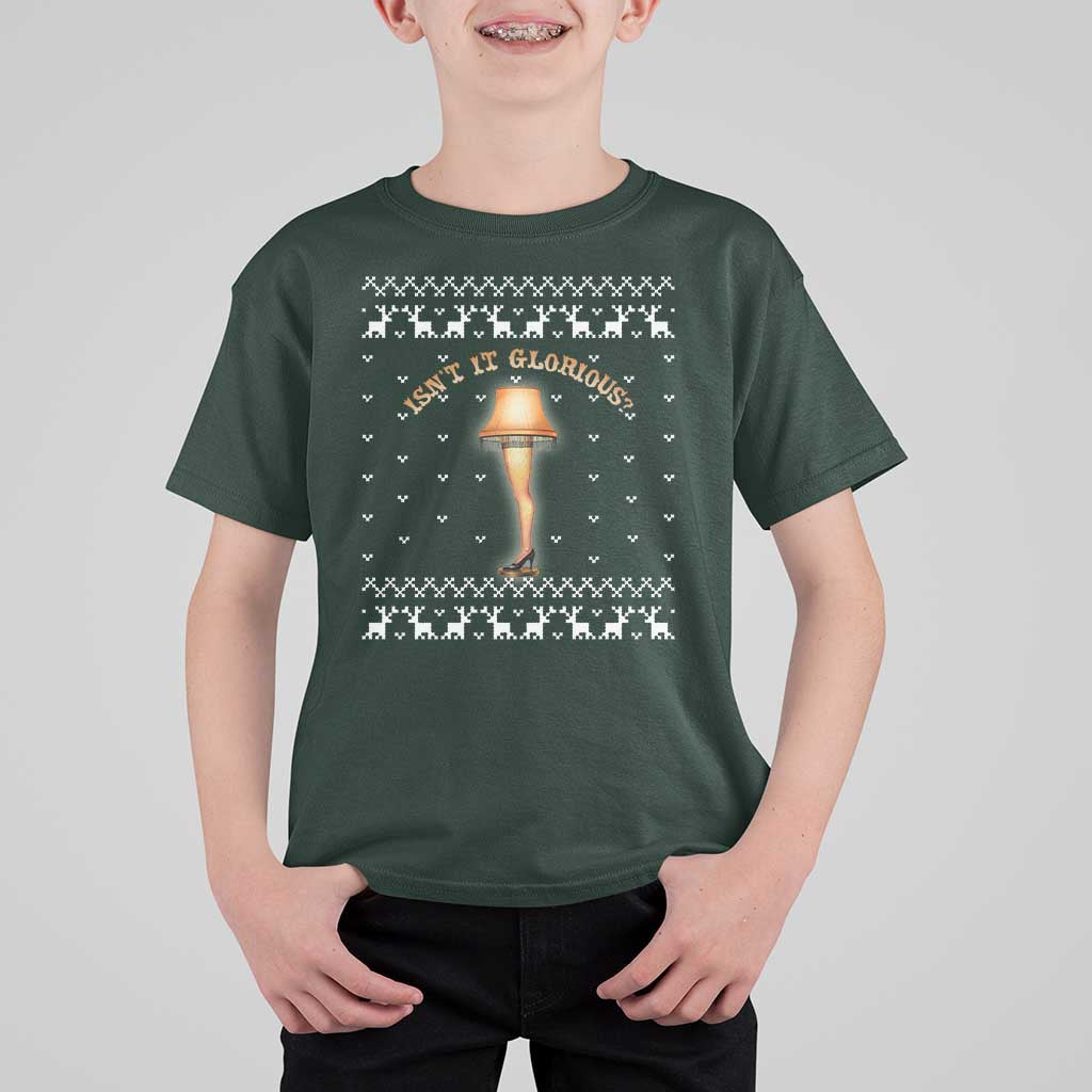 Funny Christmas Movie T Shirt For Kid Glorious Leg Lamp Ugly Gift - Wonder Print Shop