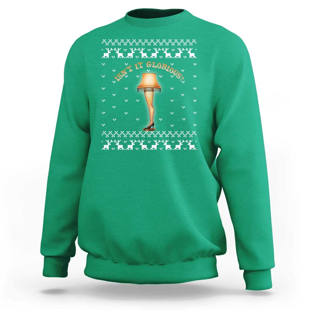 Funny Christmas Movie Sweatshirt Glorious Leg Lamp Ugly Gift - Wonder Print Shop