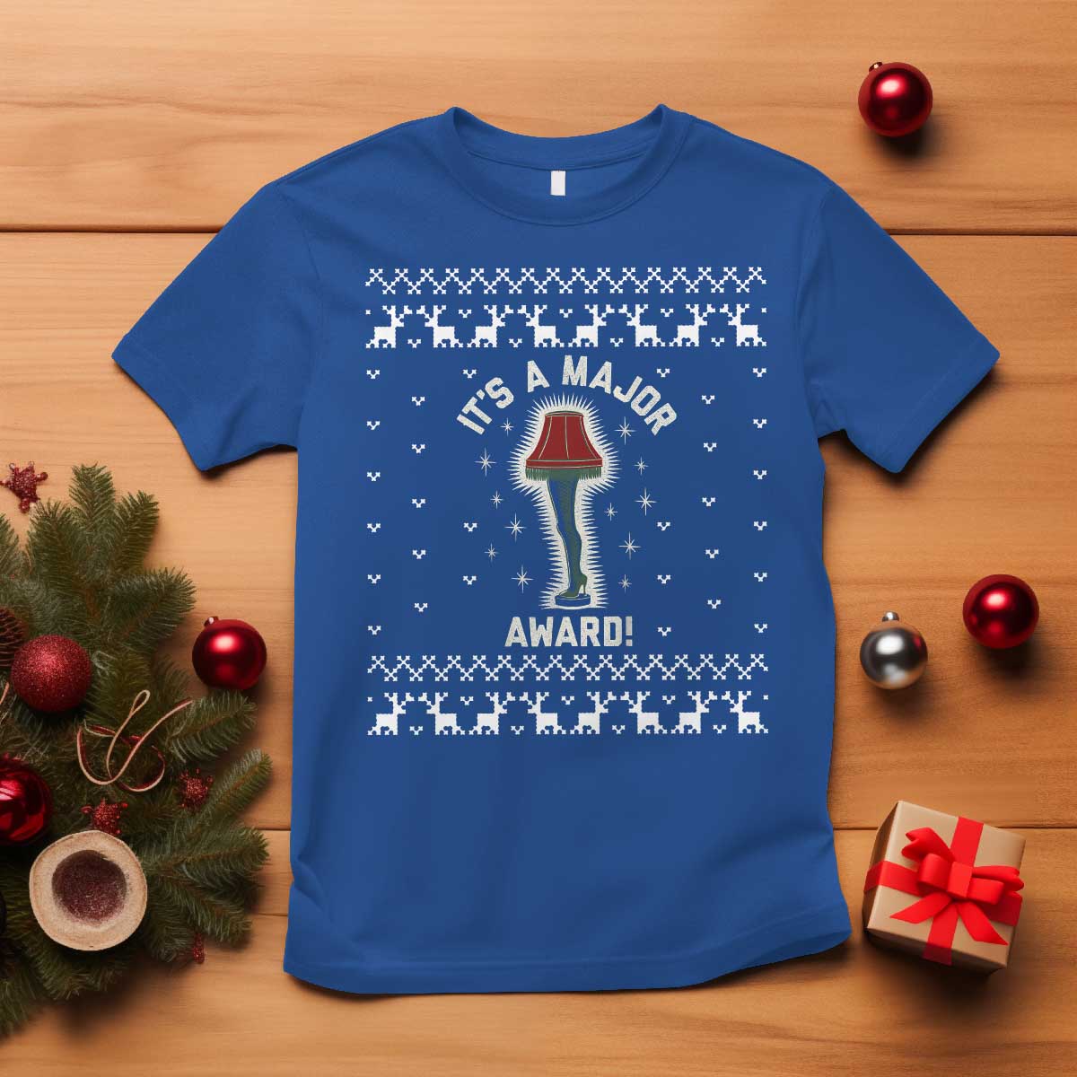 Funny Christmas Movie T Shirt It's A Major Award Leg Lamp Ugly Gift - Wonder Print Shop