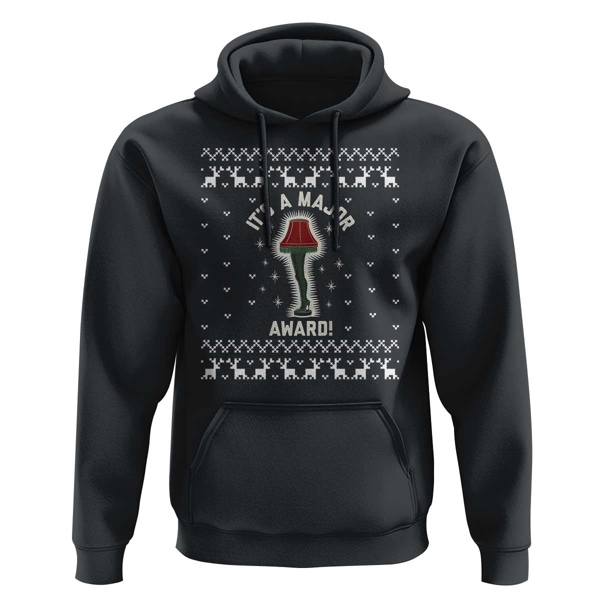 Funny Christmas Movie Hoodie It's A Major Award Leg Lamp Ugly Gift