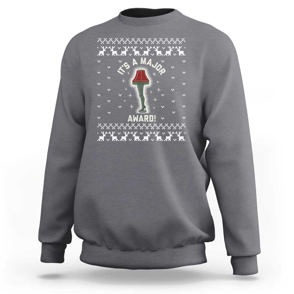 Funny Christmas Movie Sweatshirt It's A Major Award Leg Lamp Ugly Gift - Wonder Print Shop