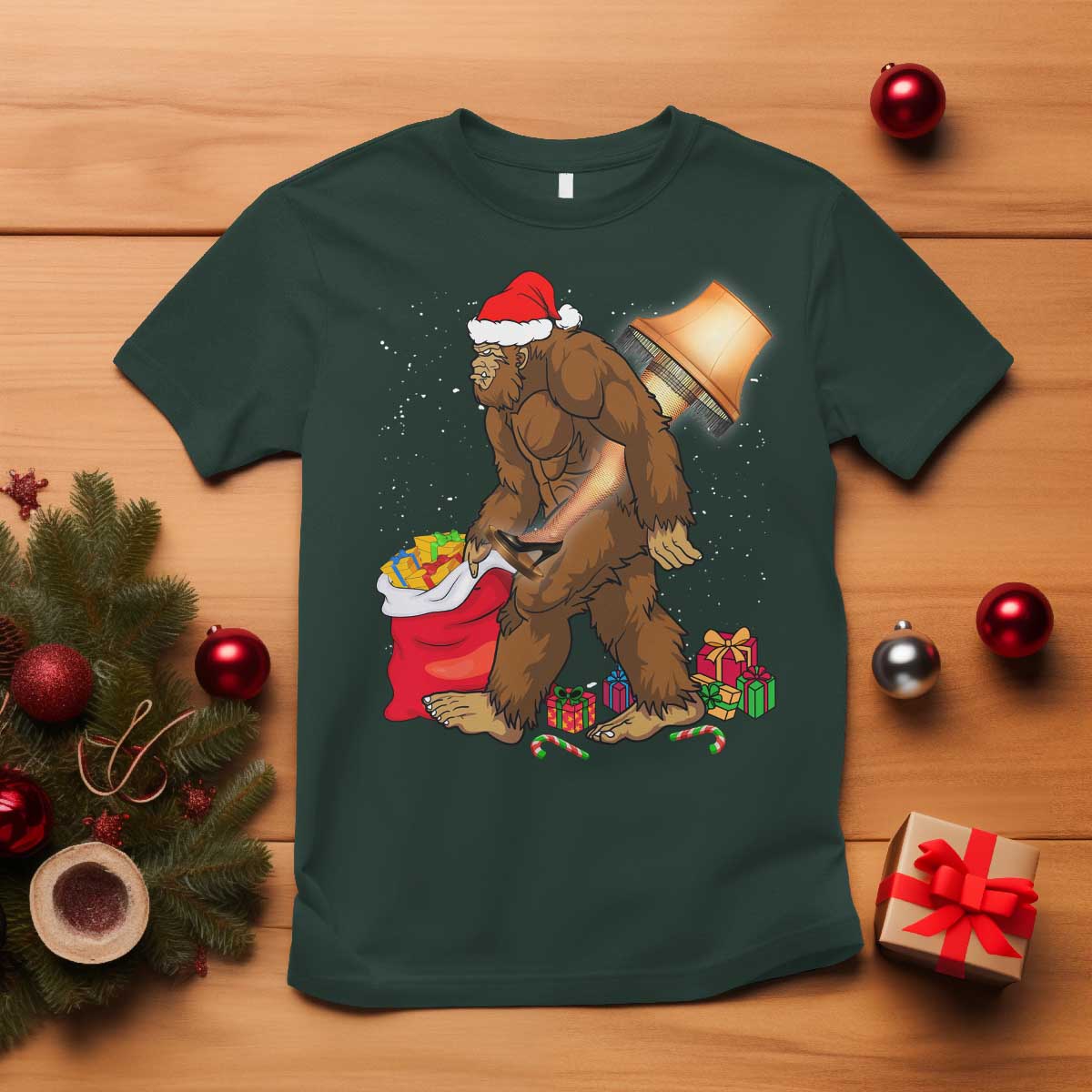 Bigfoot Christmas T Shirt Xmas Movie Sasquatch Lovers - Wonder Print Shop