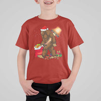 Bigfoot Christmas T Shirt For Kid Xmas Movie Sasquatch Lovers - Wonder Print Shop