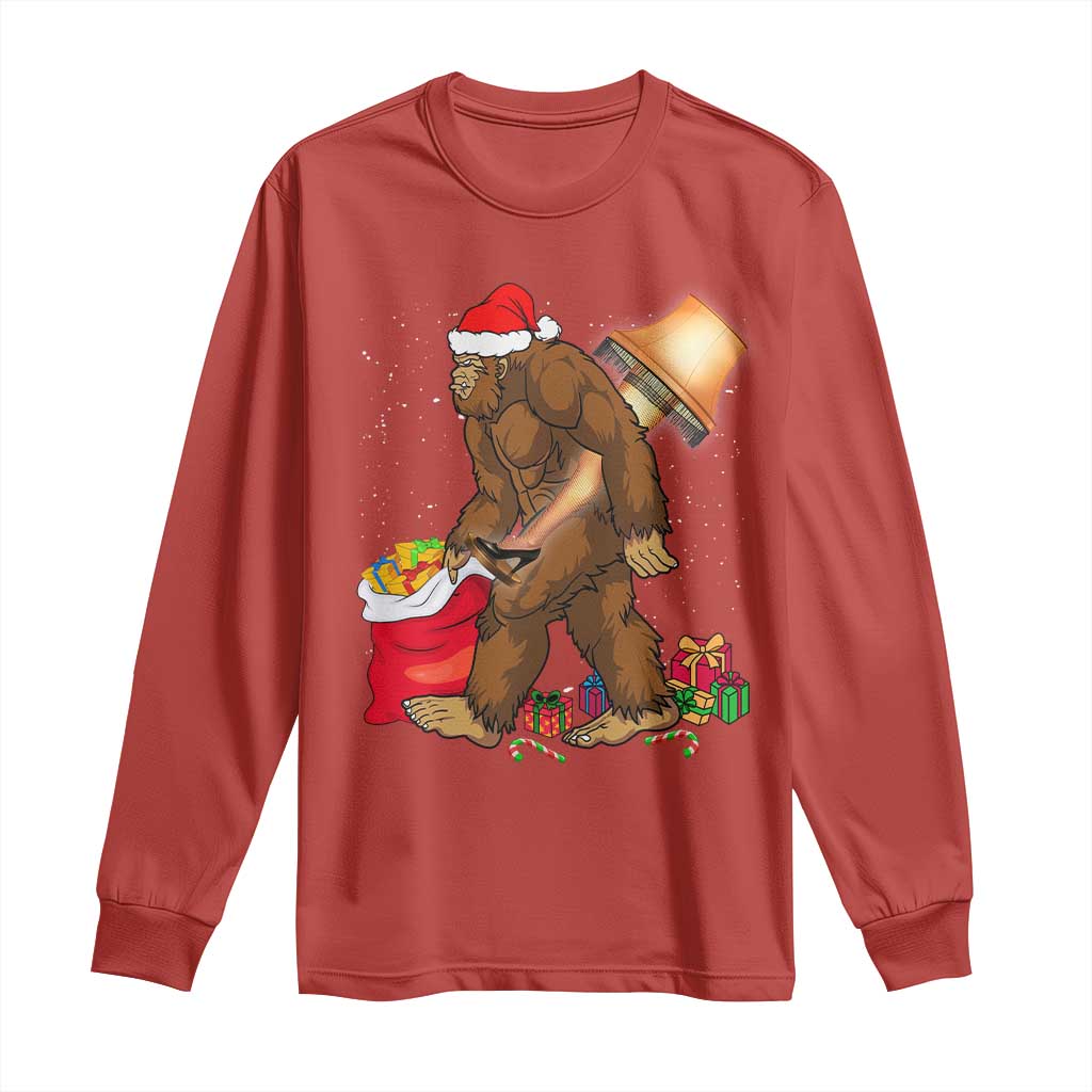 Bigfoot Christmas Long Sleeve Shirt Xmas Movie Sasquatch Lovers