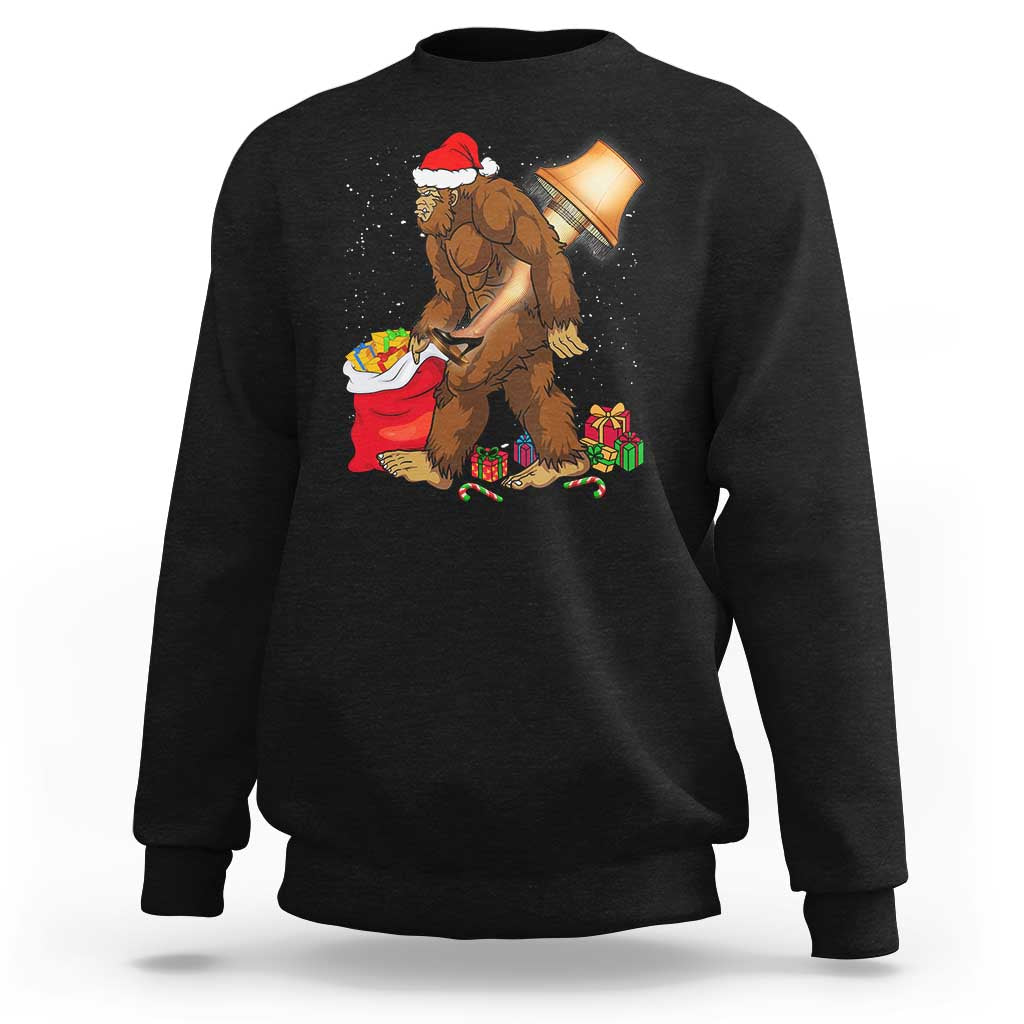 Bigfoot Christmas Sweatshirt Xmas Movie Sasquatch Lovers - Wonder Print Shop