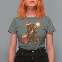 Bigfoot Christmas T Shirt For Women Xmas Movie Sasquatch Lovers - Wonder Print Shop