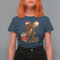 Bigfoot Christmas T Shirt For Women Xmas Movie Sasquatch Lovers - Wonder Print Shop