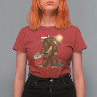Bigfoot Christmas T Shirt For Women Xmas Movie Sasquatch Lovers - Wonder Print Shop