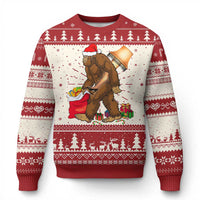 Bigfoot Xmas Ugly Christmas Sweater Xmas Movie Sasquatch Lovers - Wonder Print Shop