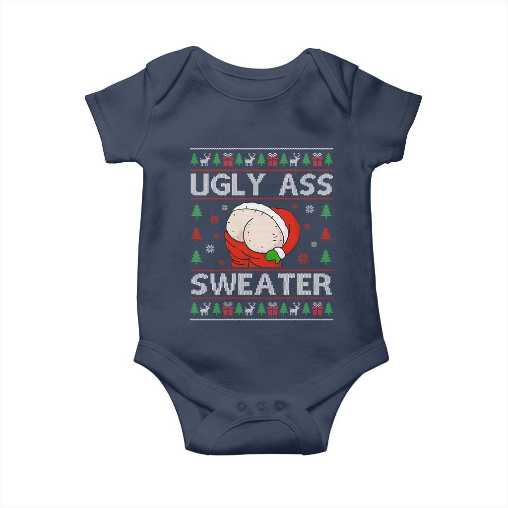Funny Santa Christmas Baby Onesie Ugly Ass XMas Elephant Gift for Him